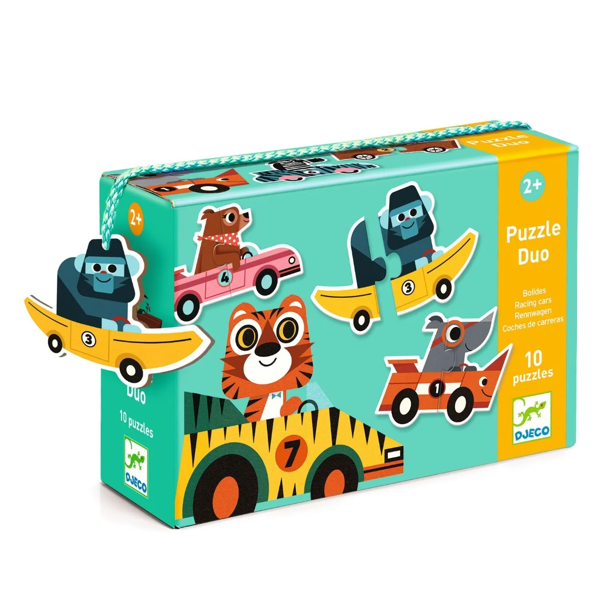 Puzzle duo - Racerbiler - Billede 2