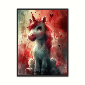Plakat Enhjørning 50×70