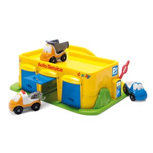 DANTOY garage med 3 biler