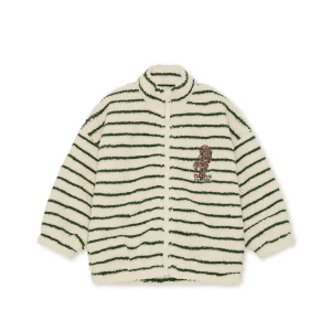 Jody teddy jakke - Erba stripe