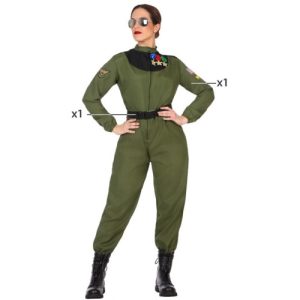 Kvindelig jagerpilot-kostume