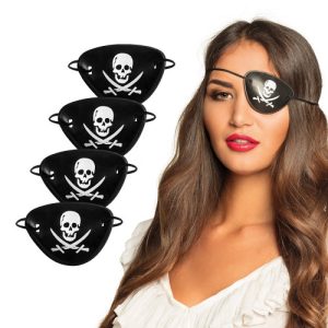 Sæt med 4 piratøjeklapper