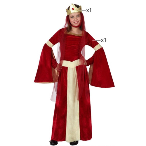 Middelalderprinsesse-kostume til børn: fra 6 til 9 år